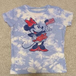 Disney Blue and White Tie Dye Minnie Mouse Shirt